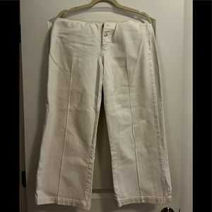 Topshop white wide leg denim jeans